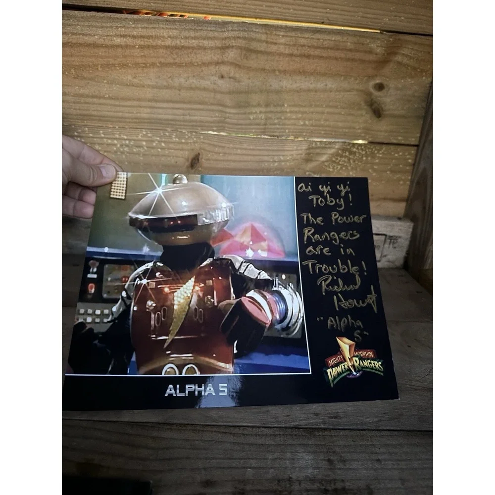Autographed By Richard Horvitz Power Rangers Mighty Force‎ Alpha 5 Signed 